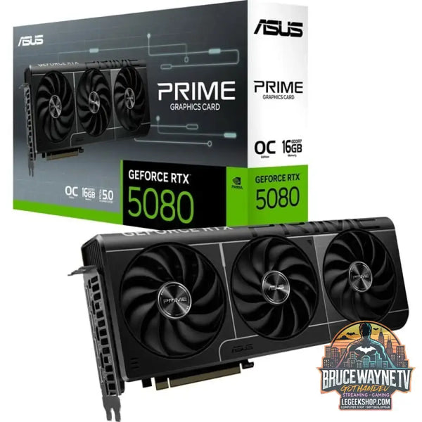 ASUS GeForce RTX 5080 PRIME OC, carte graphique DLSS 4, 3x DisplayPort, 1x HDMI 2.1 - ASUS