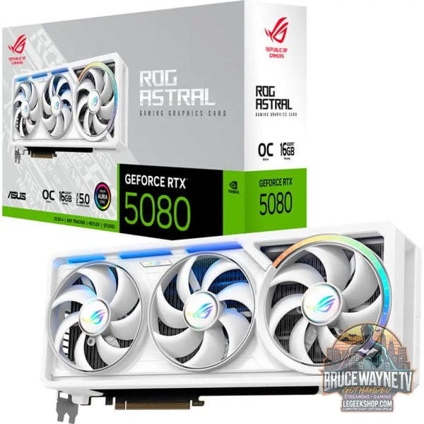 ASUS GeForce RTX 5080 ROG ASTRAL GAMING OC WHITE, carte graphique blanc, DLSS 4, 3x DisplayPort, 2x HDMI 2.1 - ASUS