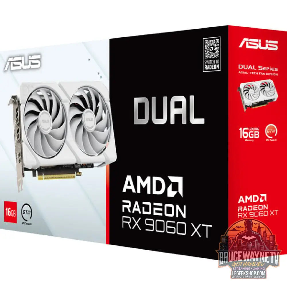 ASUS Radeon RX 9060 XT DUAL WHITE Edition 16GB, carte graphique blanc - ASUS - vue 12