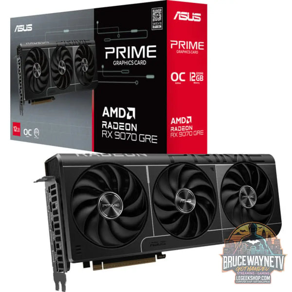 ASUS Radeon RX 9070 GRE PRIME OC, carte graphique gris, RDNA4, GDDR6, 2x DisplayPort, 2x HDMI - ASUS