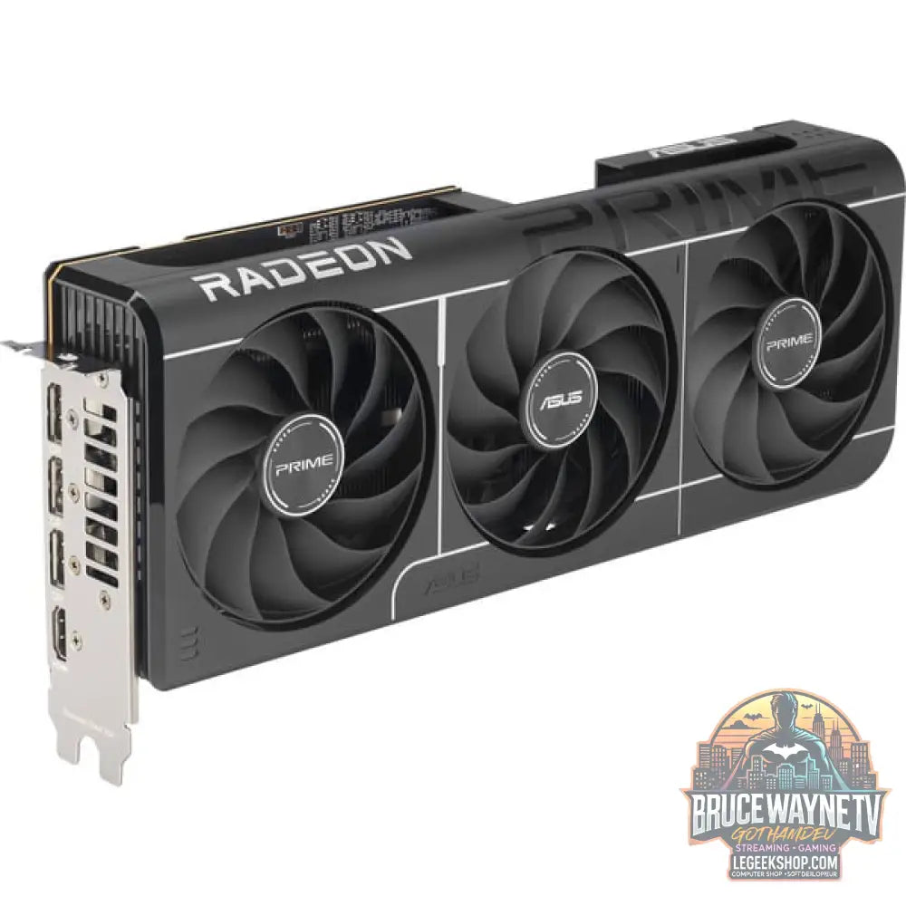 ASUS Radeon RX 9070 OC PRIME EVO Edition 16GB, carte graphique gris, RDNA4, GDDR6, 3x DisplayPort, 1x HDMI - ASUS - vue 3