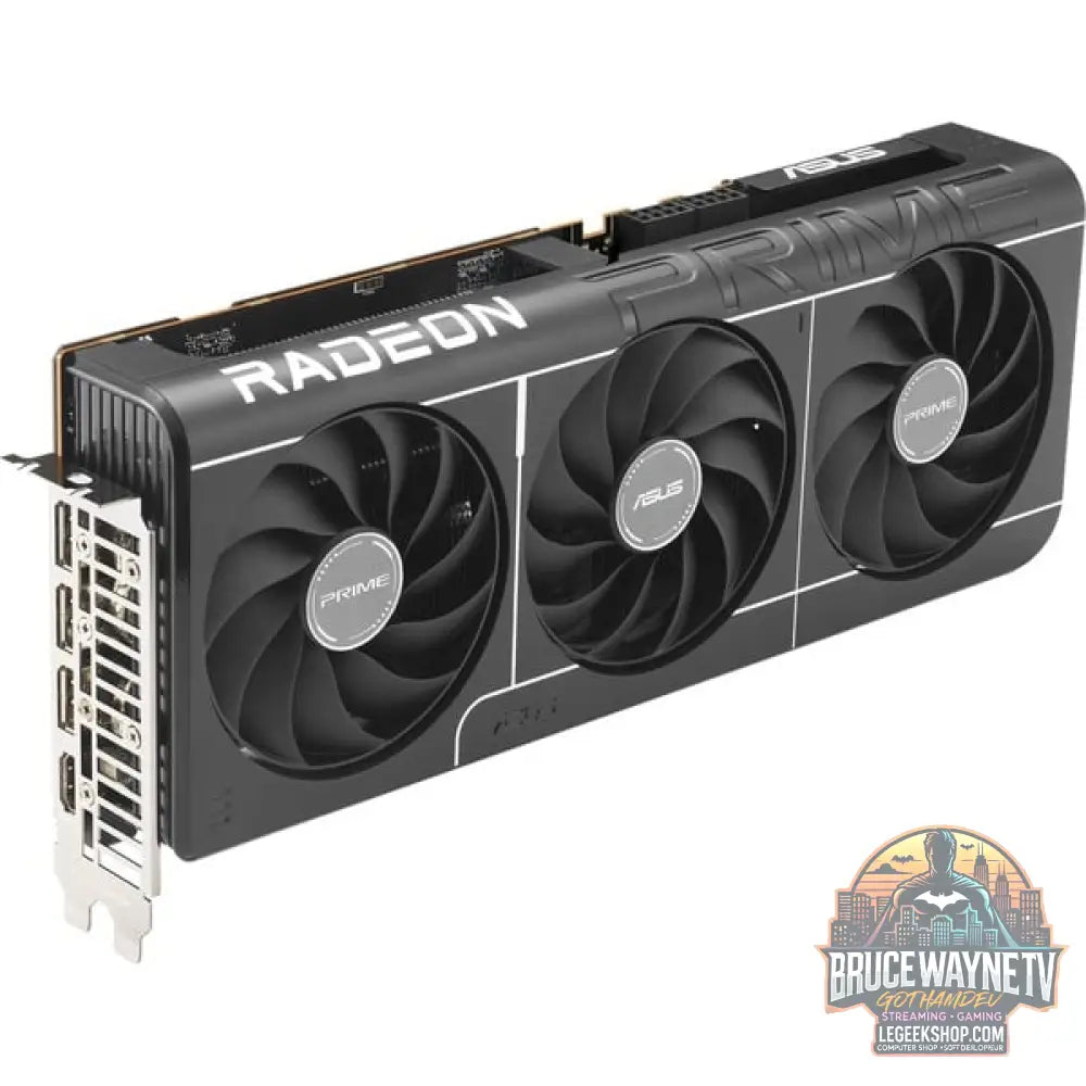 ASUS Radeon RX 9070 PRIME GAMING OC, carte graphique gris, RDNA4, GDDR6, 3x DisplayPort, 1x HDMI - ASUS - vue 3