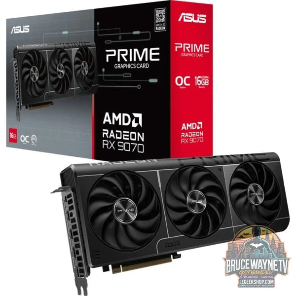 ASUS Radeon RX 9070 PRIME GAMING OC, carte graphique gris, RDNA4, GDDR6, 3x DisplayPort, 1x HDMI - ASUS