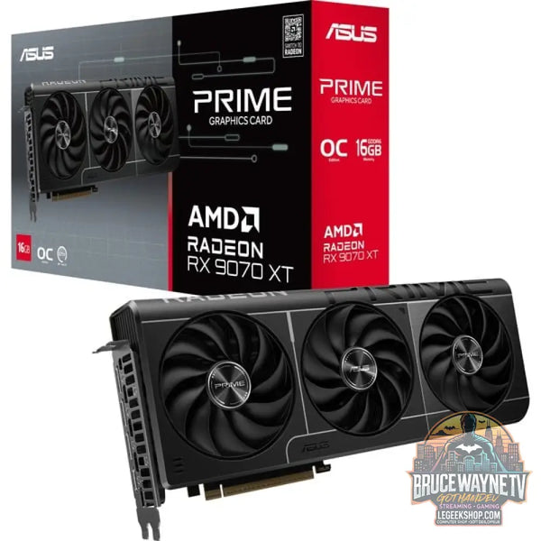 ASUS Radeon RX 9070 XT PRIME GAMING OC, carte graphique gris, RDNA4, GDDR6, 3x DisplayPort, 1x HDMI 2.1 - ASUS