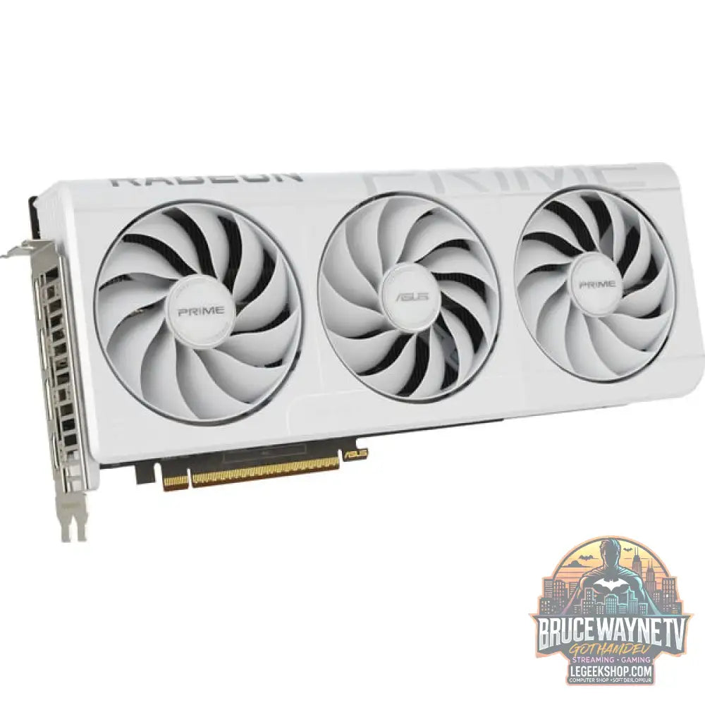 ASUS Radeon RX 9070 XT PRIME WHITE OC Edition, carte graphique blanc, RDNA4, GDDR6, 3x DisplayPort, 1x HDMI 2.1 - ASUS - vue 2