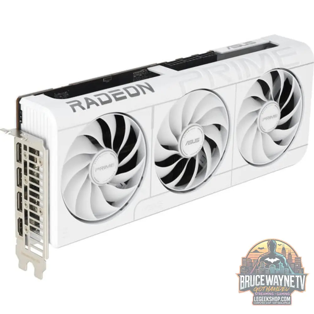 ASUS Radeon RX 9070 XT PRIME WHITE OC Edition, carte graphique blanc, RDNA4, GDDR6, 3x DisplayPort, 1x HDMI 2.1 - ASUS - vue 4