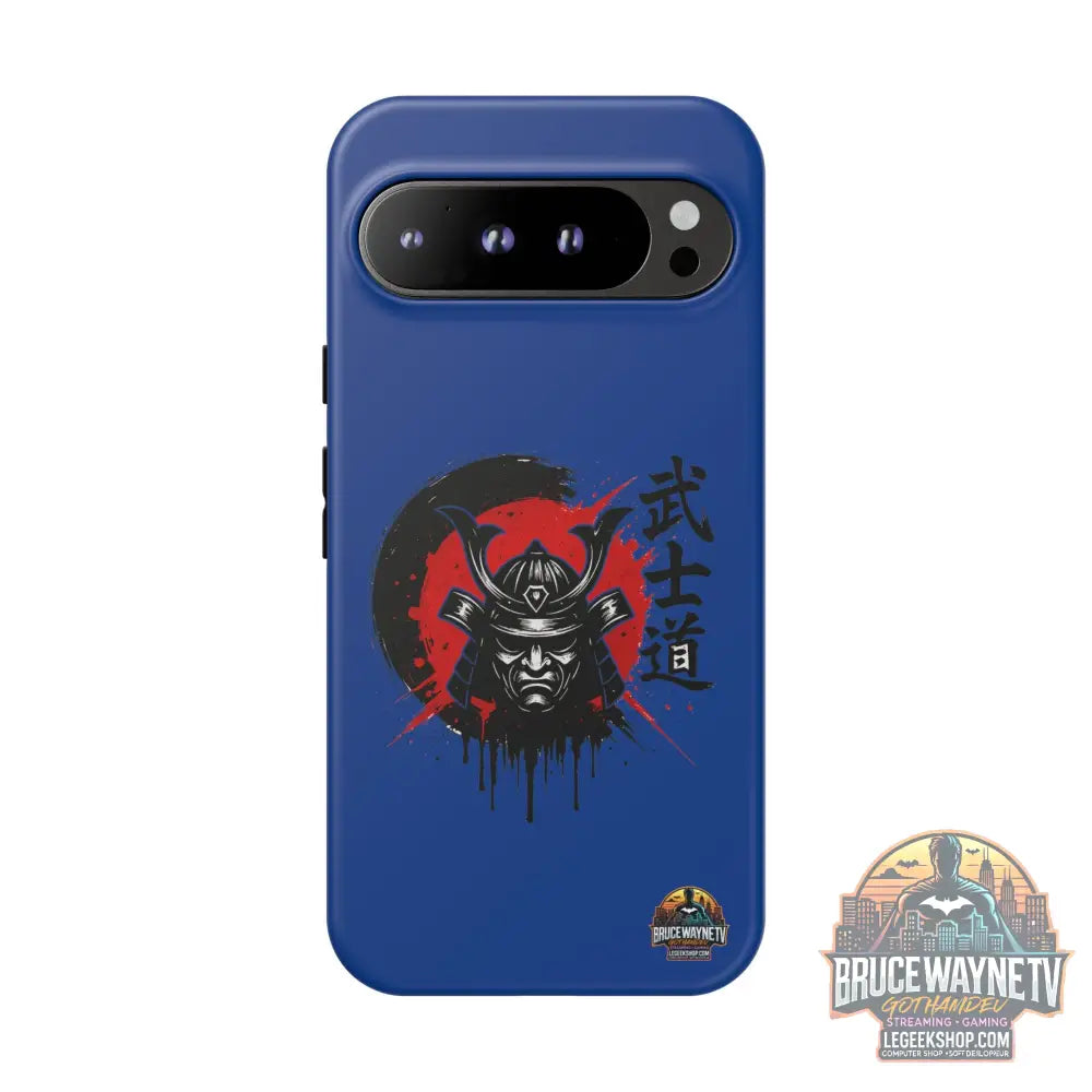 📱 samurai phone case Bleue foncé – coque renforcée Pixel & Galaxy 📱 - Google Pixel 9 Pro XL / Matte - Phone Case