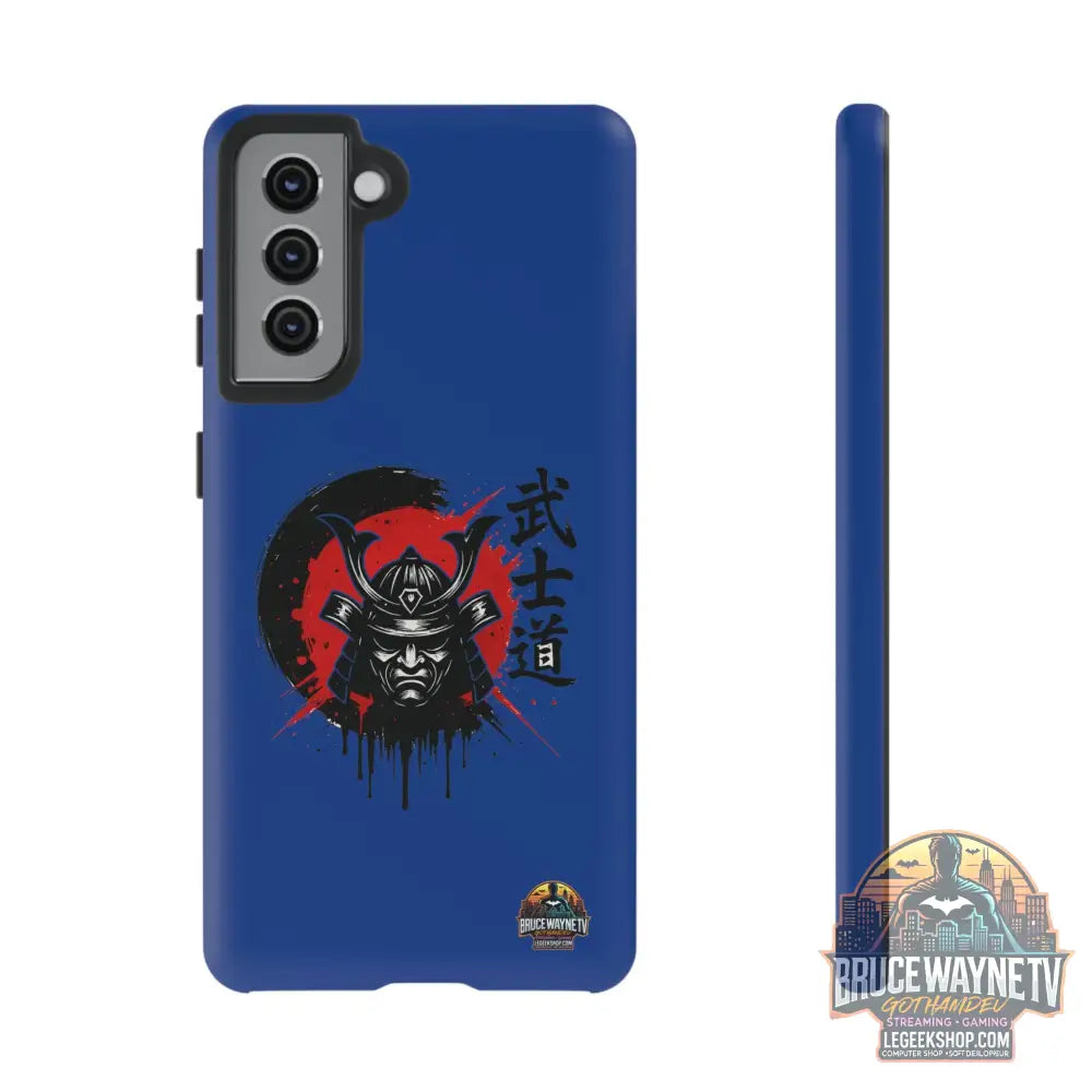 📱 samurai phone case Bleue foncé – coque renforcée Pixel & Galaxy 📱 - Samsung Galaxy S21 / Matte - Phone Case