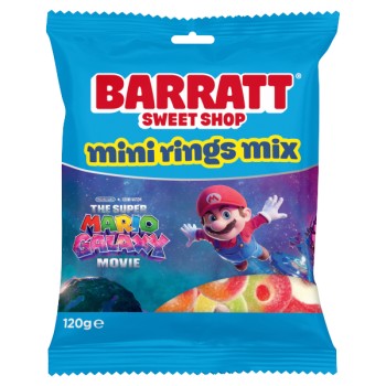Barratt Super Mario Galaxy Mini Rings Mix 120 Gr x 12