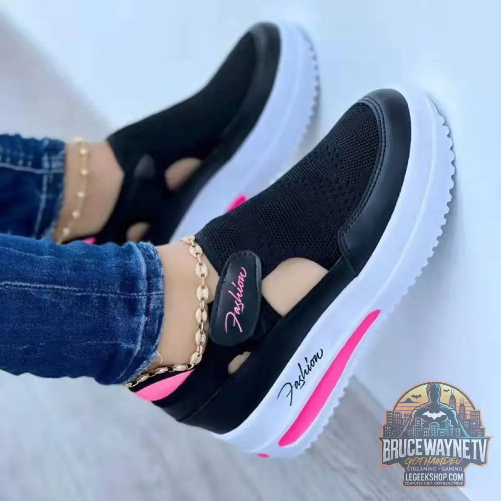 Baskets Femme Mesh Respirantes Casual Compensées Confort - Baskets Femme