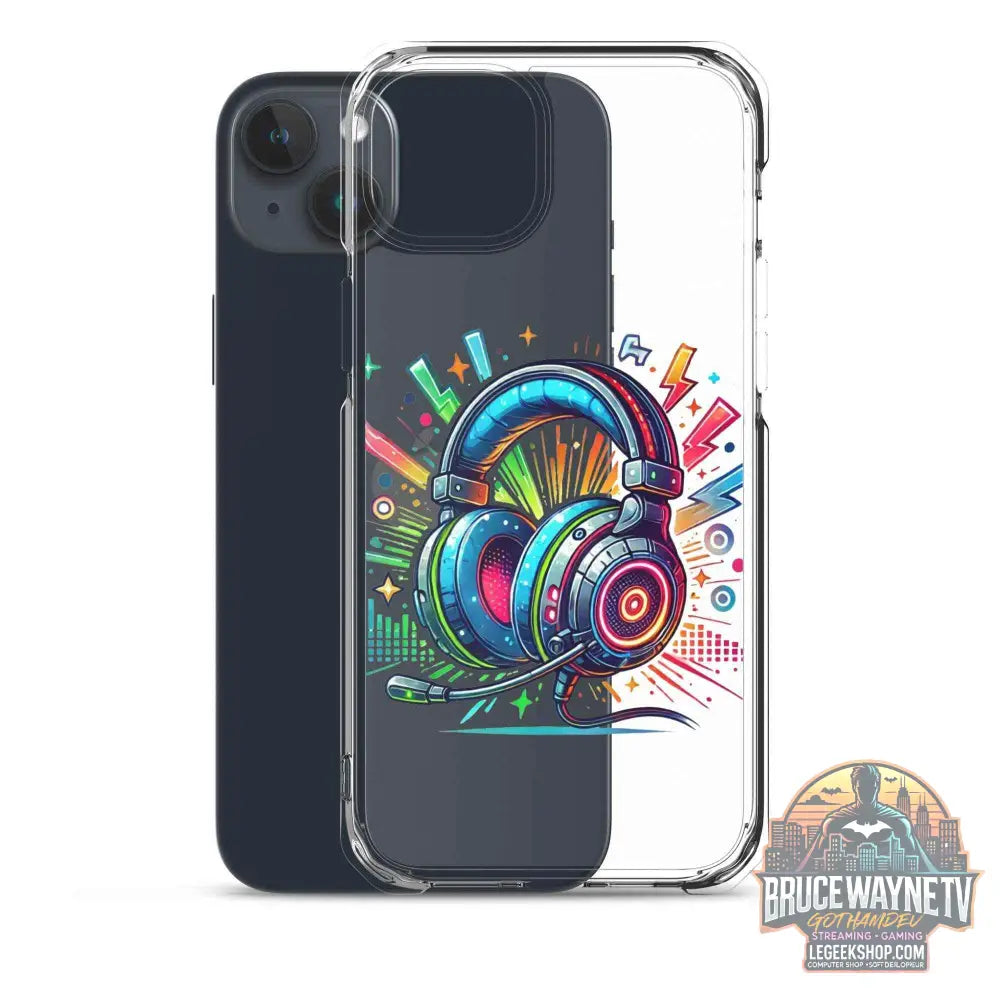 Coque iPhone® Design Gamer Casque Coloré - Legeekshop - Legeekshop