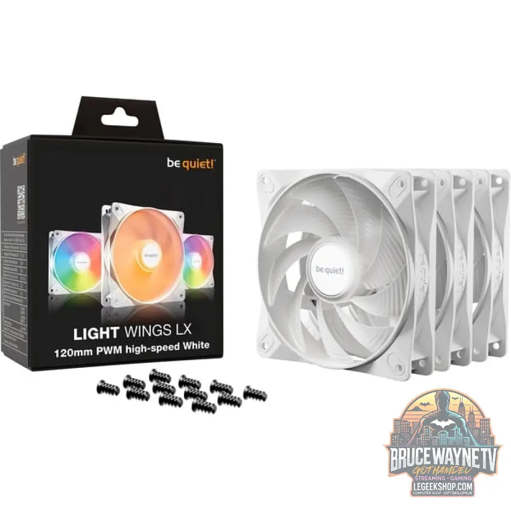 be quiet! Light Wings LX PWM high-speed 120 mm White Triple Pack, Gehäuselüfter - be quiet! - vue 4