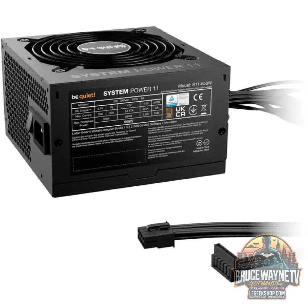 be quiet! System Power 11 650W ATX3.1, alimentation PC - vue 3