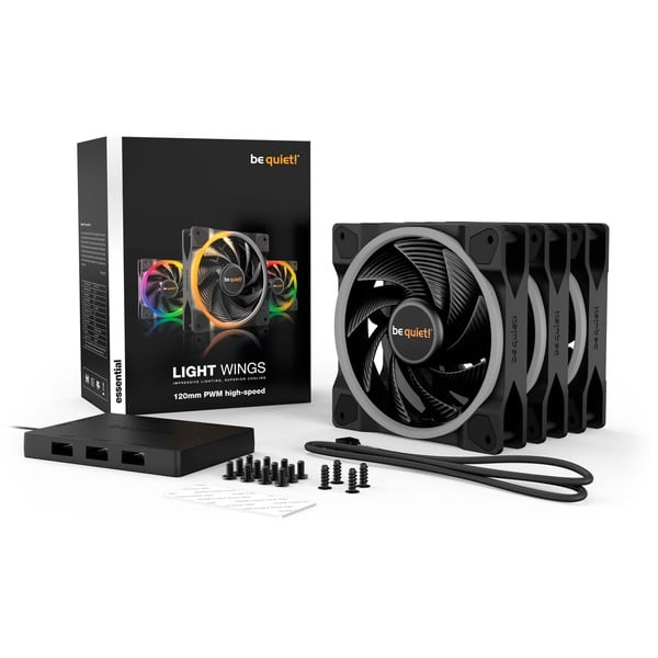 be quiet! Light Wings PWM 120 mm high-speed Triple Pack, Gehäuselüfter - be quiet! - vue 5