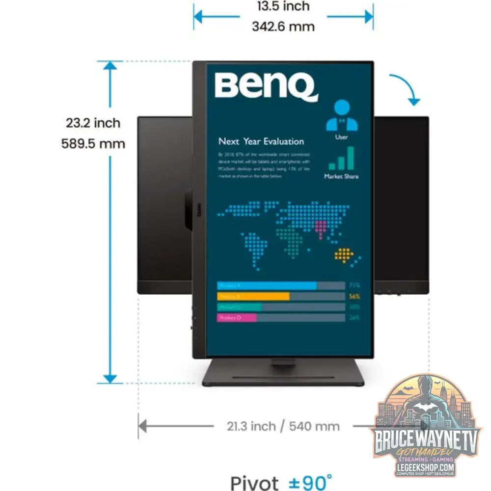 BenQ BL2490T 23,8" 1920 × 1080 px 100 Hz - BenQ - vue 7