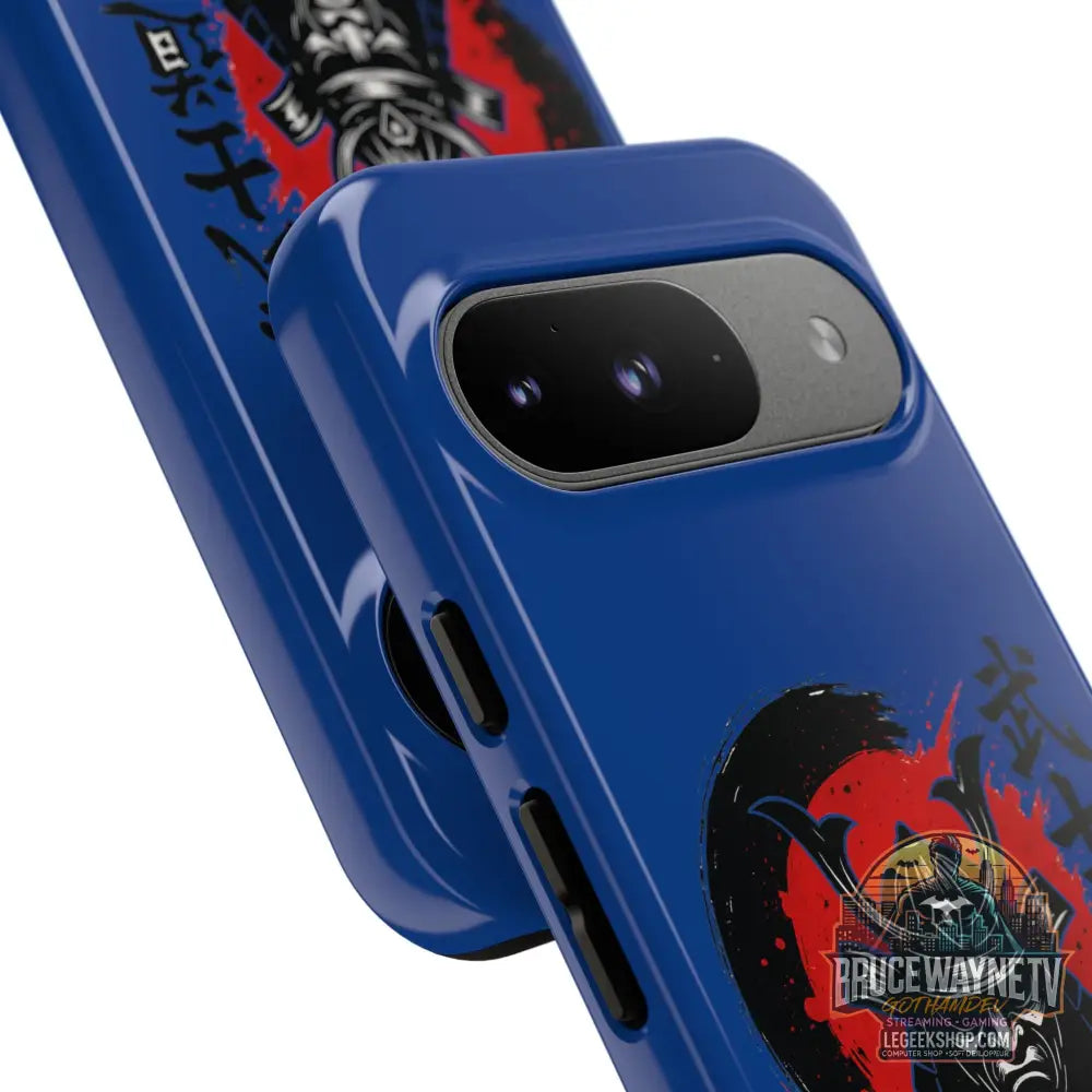 📱 samurai phone case Bleue foncé – coque renforcée Pixel & Galaxy 📱 - Phone Case