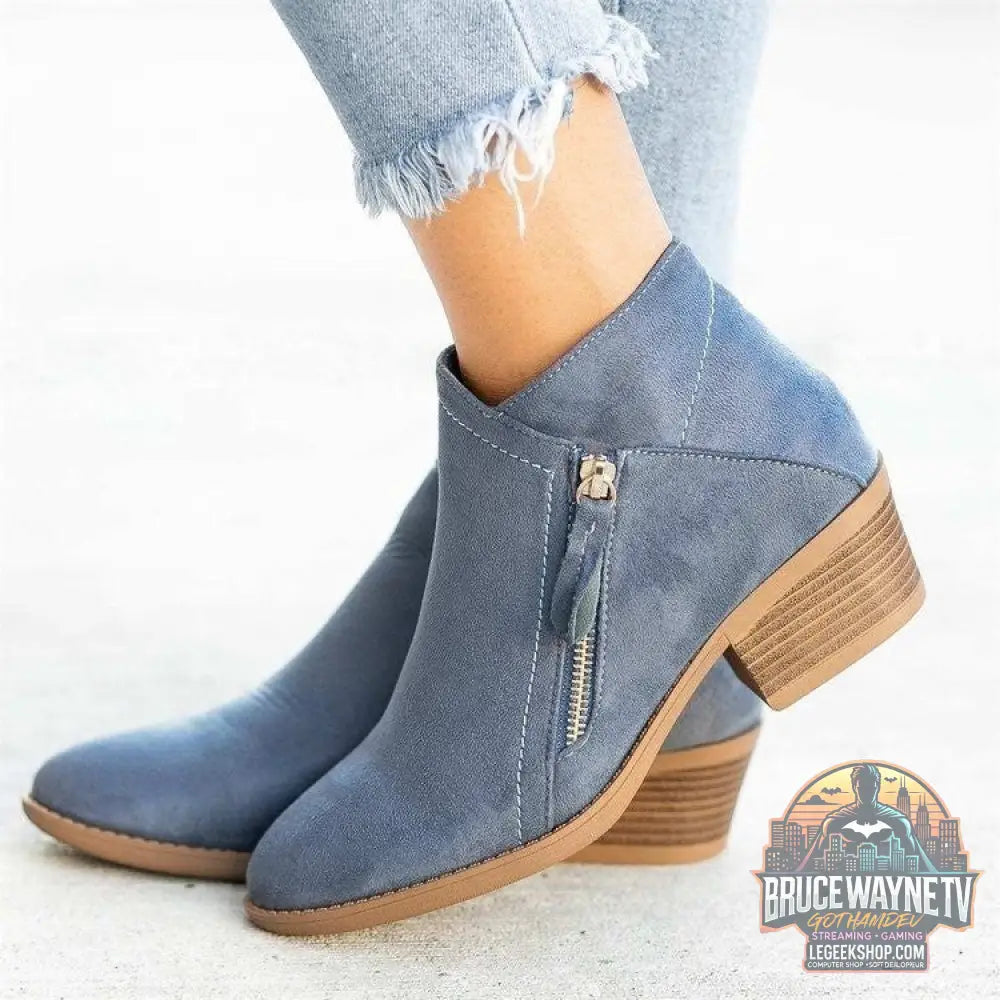 Bottines Chelsea Hiver Daim Bout Pointu Talon Épais Unisexe - Bottines Chelsea