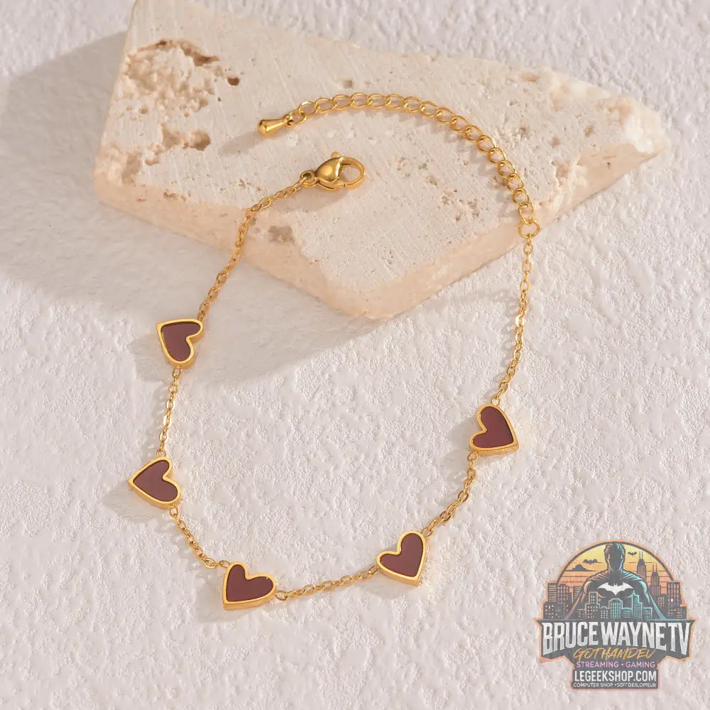 Bracelet Acier Inoxydable Cœur Amour Saint-Valentin Cadeau Bijou - Bracelet