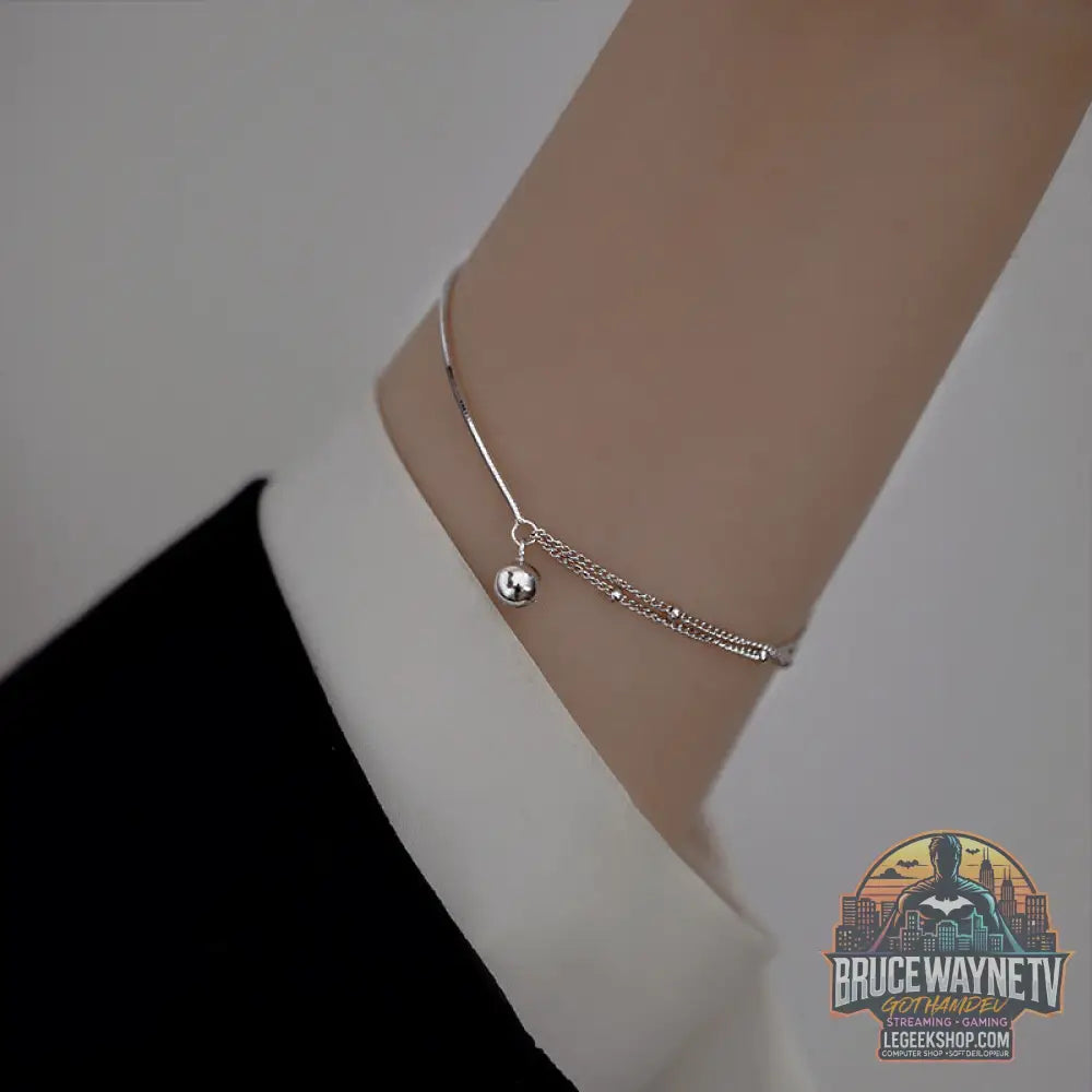 Bracelet Femme Double Couche Asymétrique Cuivre Élégant - White Gold Color / Copper - Bracelet Femme