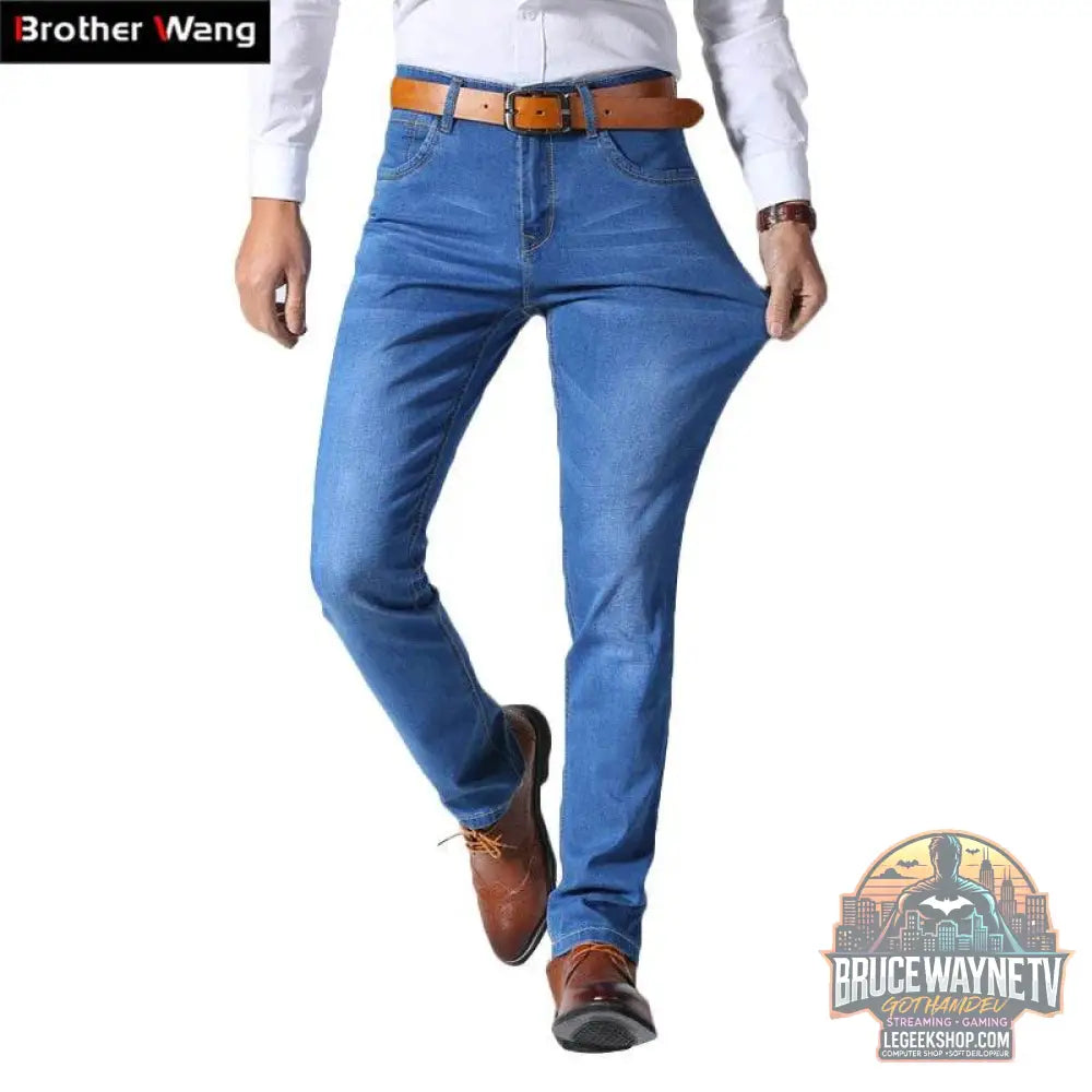 Jean Slim Homme, Pantalon en Jean Extensible, Décontracté | Brother Wang | Wayne Outfitters - Legeekshop