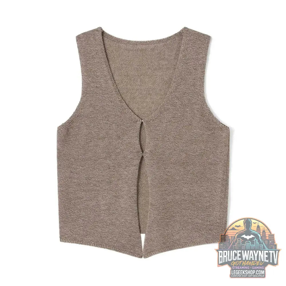 🧶 Pull gilet tricoté Y2K – Débardeur sans manches avec nœud papillon - Legeekshop