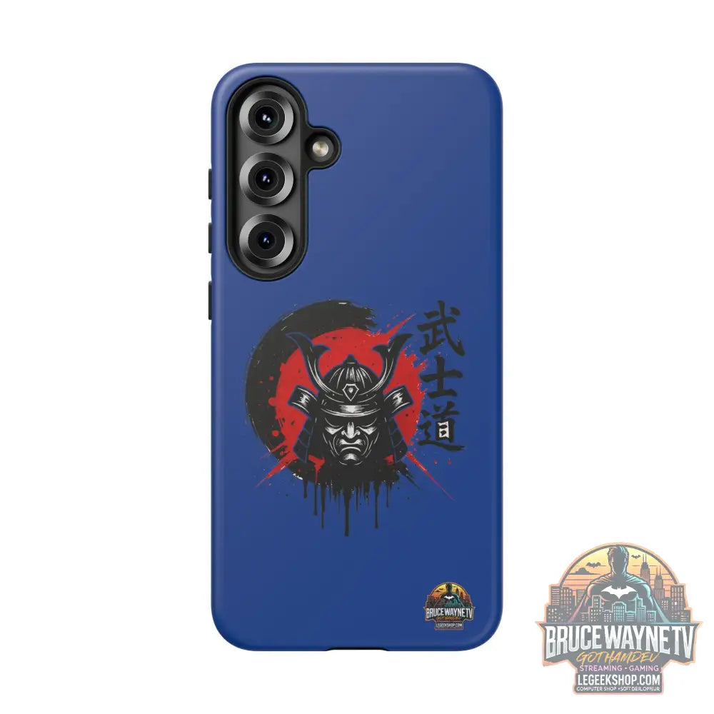 📱 samurai phone case Bleue foncé – coque renforcée Pixel & Galaxy 📱 - Samsung Galaxy S25 Plus / Matte - Phone Case