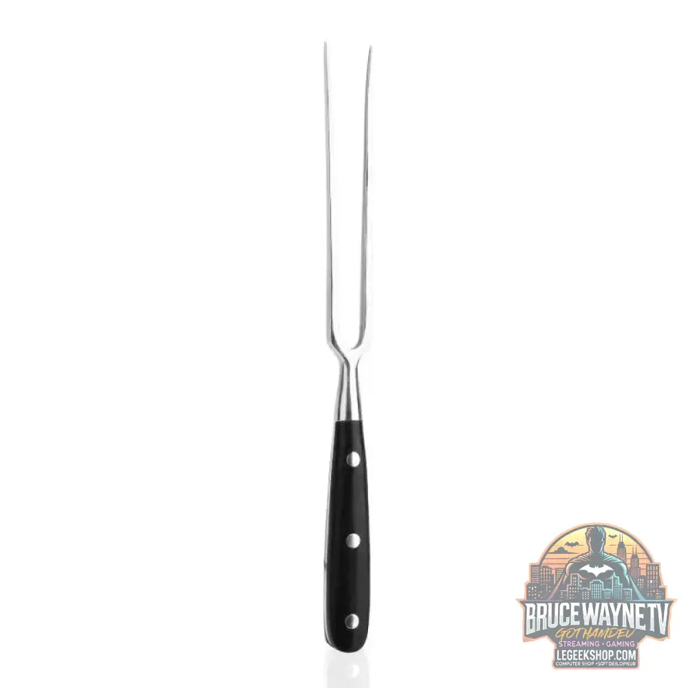 🍖 Fourchette à Découper Inox & Bois – Ustensile de Cuisine Professionnel - Legeekshop