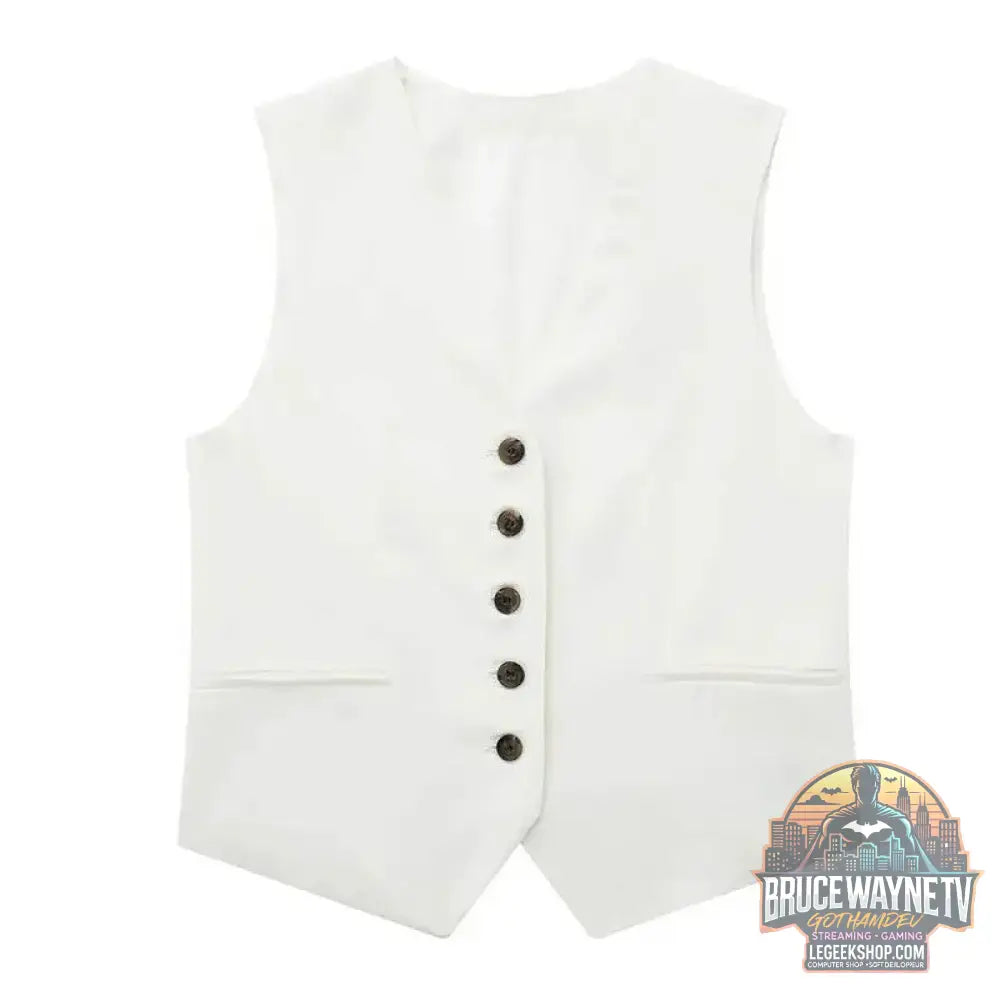 👗 Ensemble deux pièces femme – Gilet sans manches & short à poches - Legeekshop