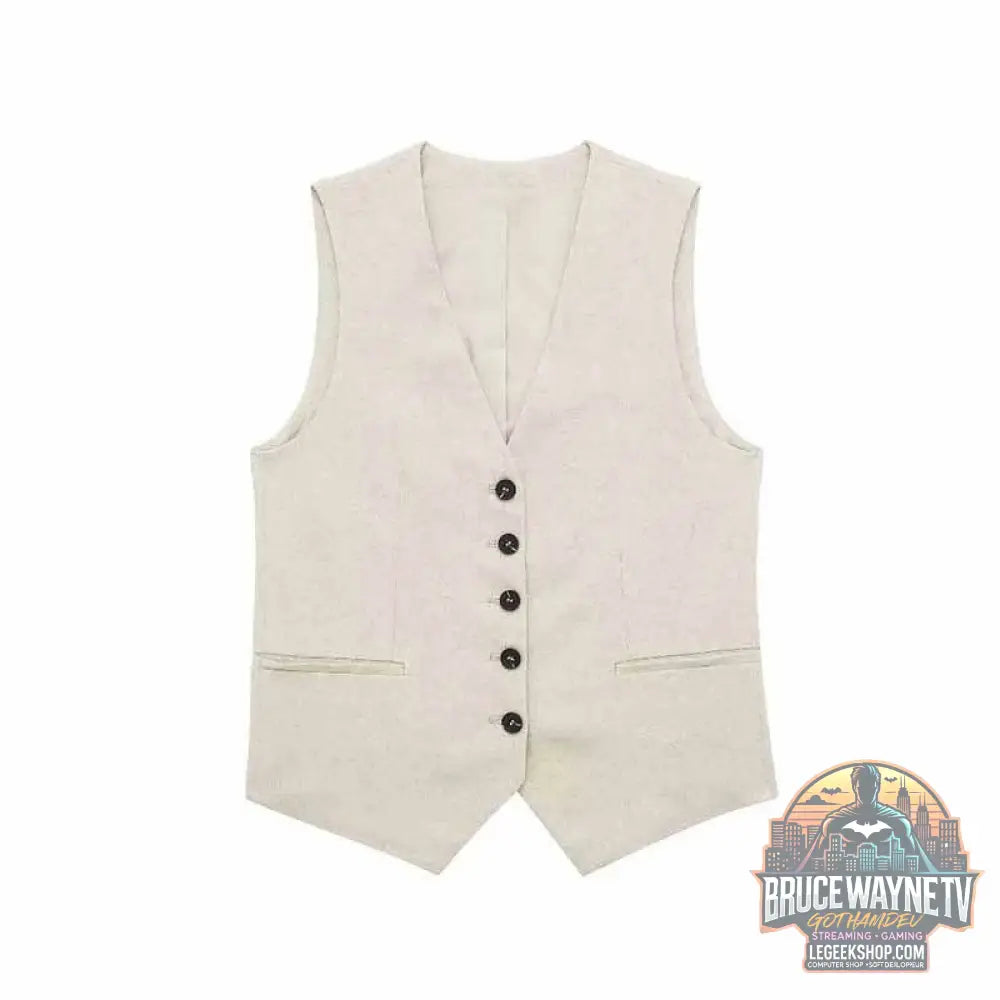 👗 Ensemble deux pièces femme – Gilet sans manches & short à poches - Legeekshop