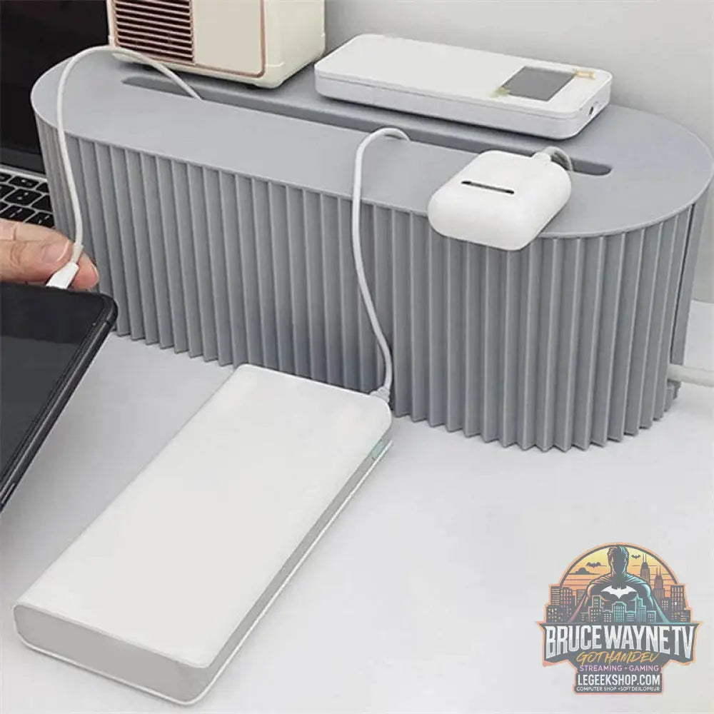 🔌 Boîte de Rangement Câbles & Prises – Design Nordique | Organisateur de Bureau et Maison - Legeekshop