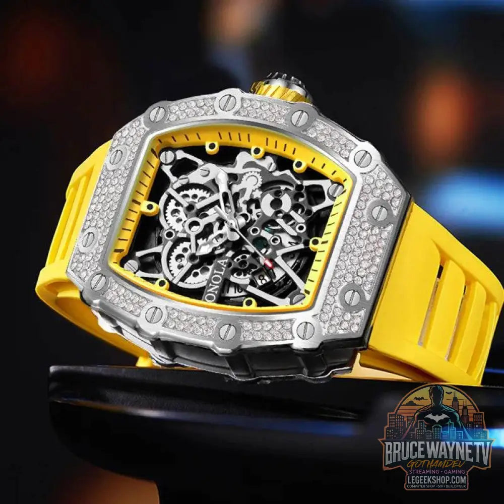 Montre ONOLA Homme, Quartz, Design Incrusté de Diamants, Étanche | Wayne Outfitters - Legeekshop