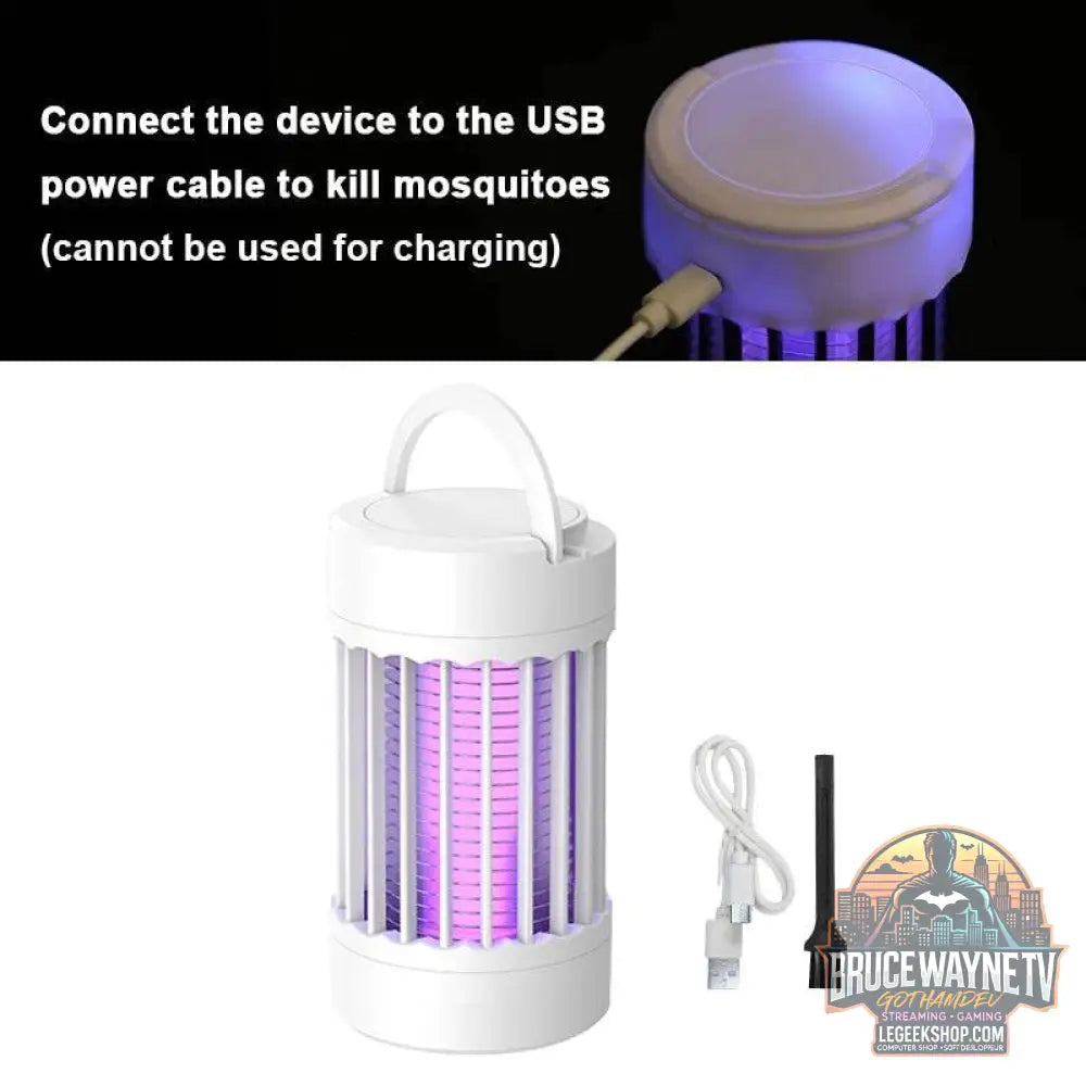🦟 Lampe électrique anti-moustiques – Rechargeable USB, lumière UV, portable - Legeekshop