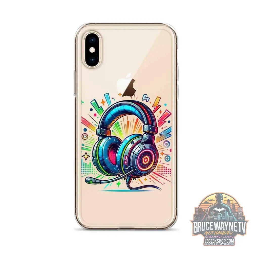 Coque iPhone® Design Gamer Casque Coloré - Legeekshop - Legeekshop