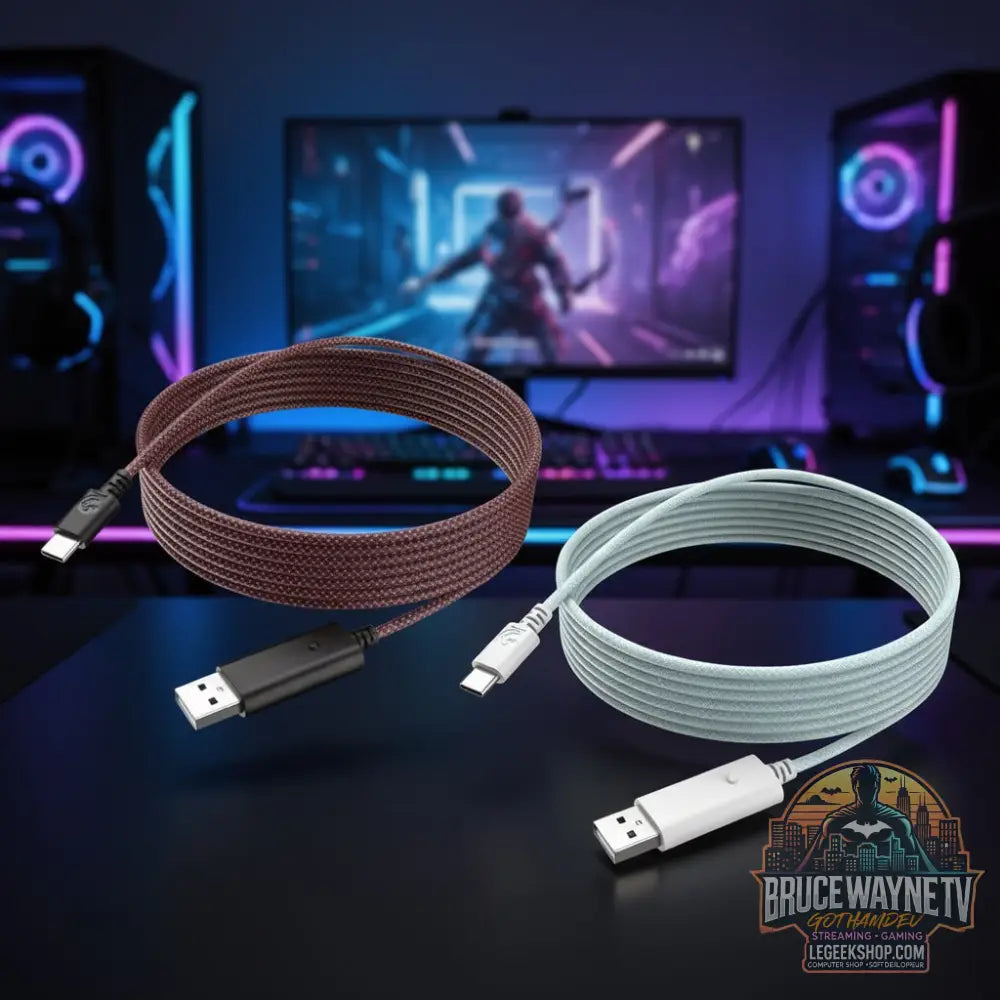 Câble tressé en nylon GameSir 3m — produit geek, photo principale LeGeekShop