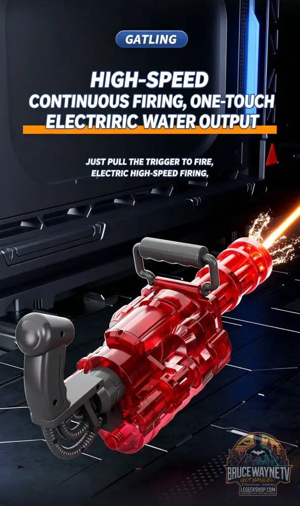 Canon à Eau Gatling Automatique Rotatif, Haute Pression - Jouet Extérieur