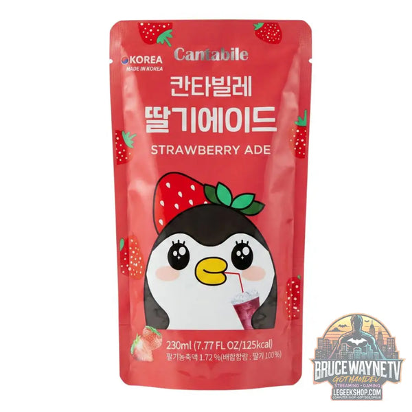Cantabile Strawberry Ade boisson au goût de fraise de 230 ml (Pack de 10) - Snacks & boissons importés
