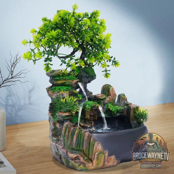 Cascade de fontaine d’intérieur fontaine de table fontaine de plante verte humidificateur de cascade pour placer