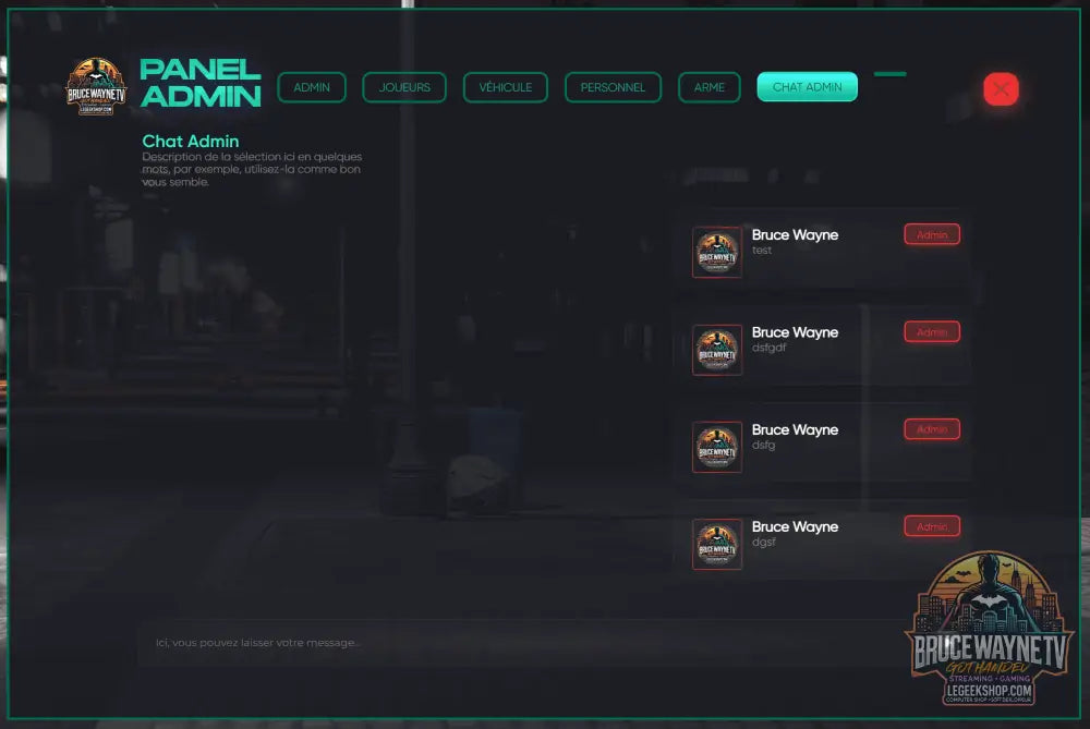 🛠 GothamDev - No Pixel 4.0 Inspired Admin… — détail mod fivem, vue 6, LeGeekShop