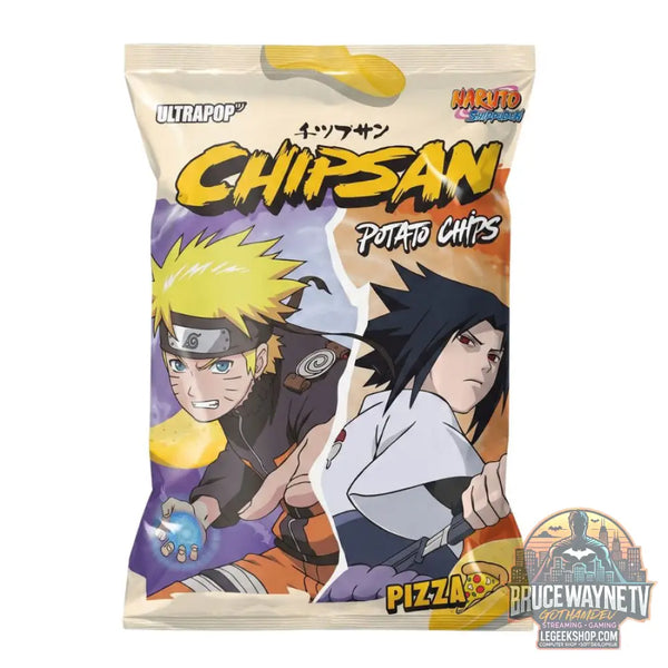 Chipsan Chips de pommes de terre Naruto vs Sasuke chips goût pizza de 110 g (Pack de 10) - Snacks & boissons importés