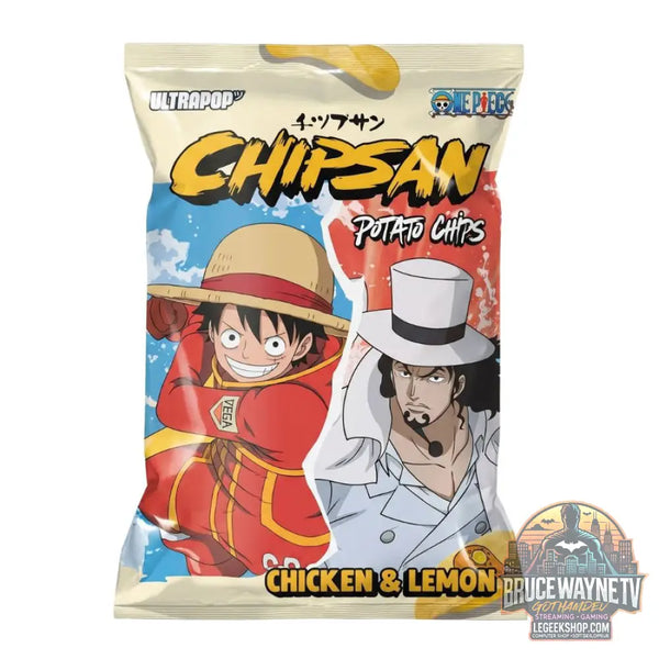 Chipsan Potato Chips Luffy vs Lucci chips saveur poulet et citron de 110 g (Pack de 10) - Snacks & boissons importés