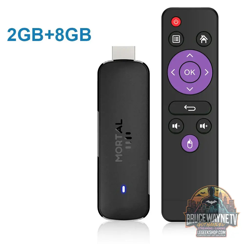 Clé TV Mortal Q8, Android 14 WiFi 6 4K/8K Chromecast - Q8 2GB8G IR - Clé TV / TV Stick