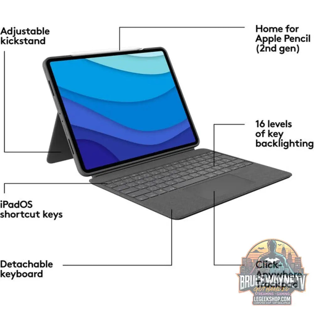 Combo Touch für iPad Pro 12,9 Zoll (5./6. Generation) - Logitech - vue 7