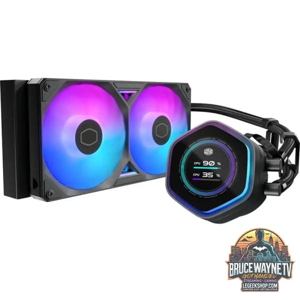 Cooler Master MasterLiquid 240 Atmos II LCD ARGB, Wasserkühlung schwarz - Cooler Master