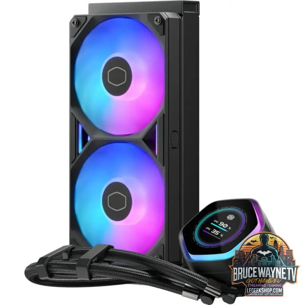 Cooler Master MasterLiquid 240 Atmos II LCD ARGB, Wasserkühlung schwarz - Cooler Master - vue 2