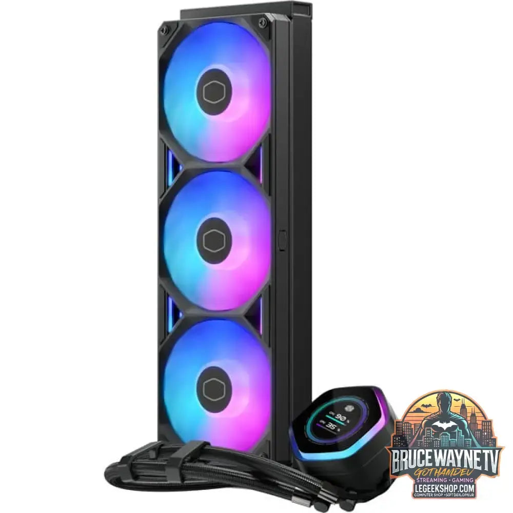 Cooler Master MasterLiquid 360 Atmos II LCD ARGB, Wasserkühlung schwarz - Cooler Master - vue 2