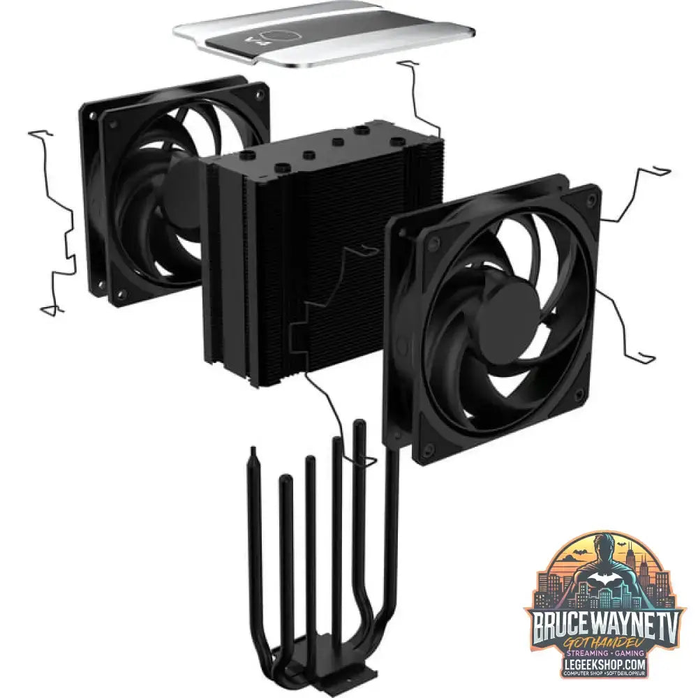 Cooler Master V4 ALPHA 3DHP, CPU-Kühler schwarz/silber, 120 mm - Cooler Master - vue 10