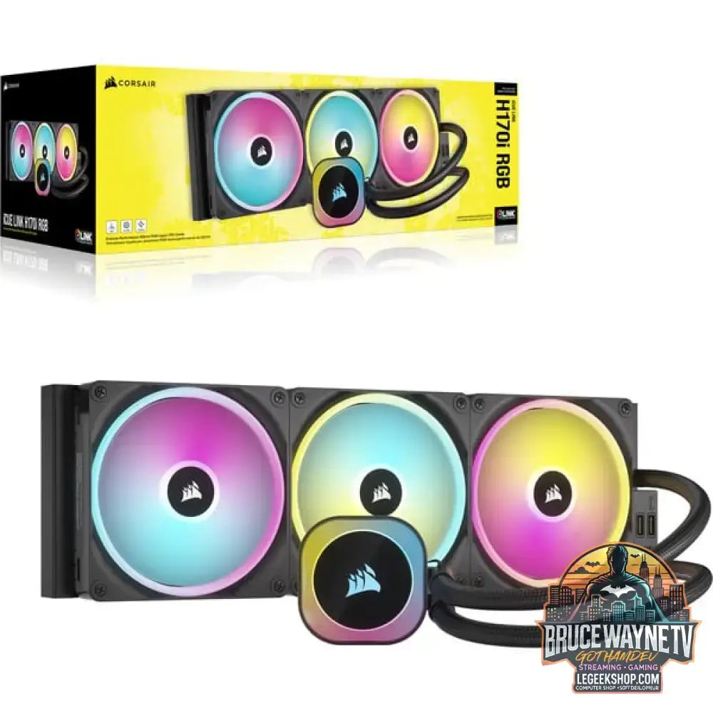 Corsair iCUE LINK H170i RGB, Wasserkühlung schwarz - Corsair - vue 2