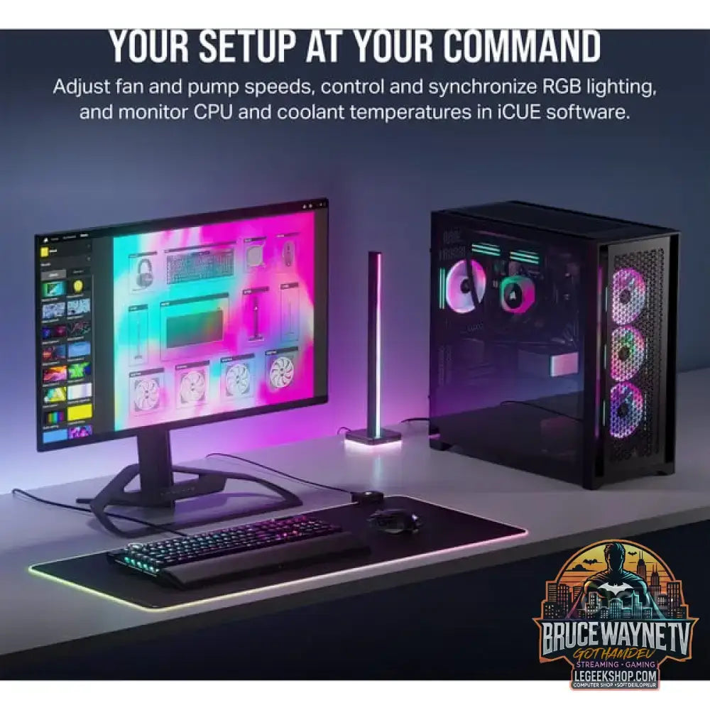 Corsair iCUE LINK H170i RGB, Wasserkühlung schwarz - Corsair - vue 10