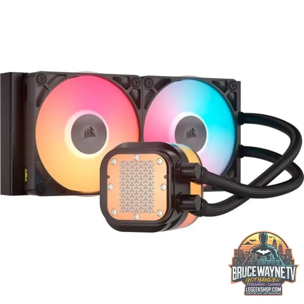 Corsair iCUE LINK TITAN 240 RX LCD RGB, Wasserkühlung schwarz - Corsair - vue 3