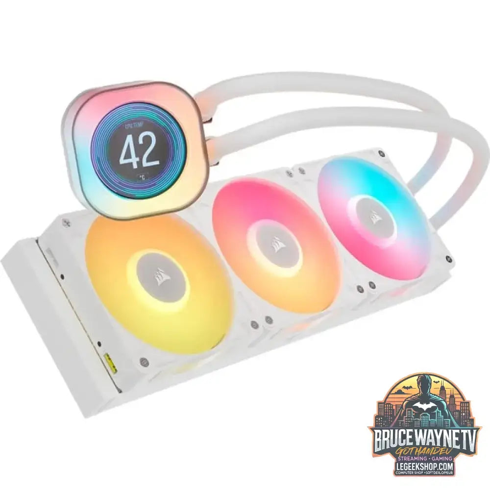 Corsair iCUE LINK TITAN 360 RX LCD RGB, Wasserkühlung weiß - Corsair - vue 2
